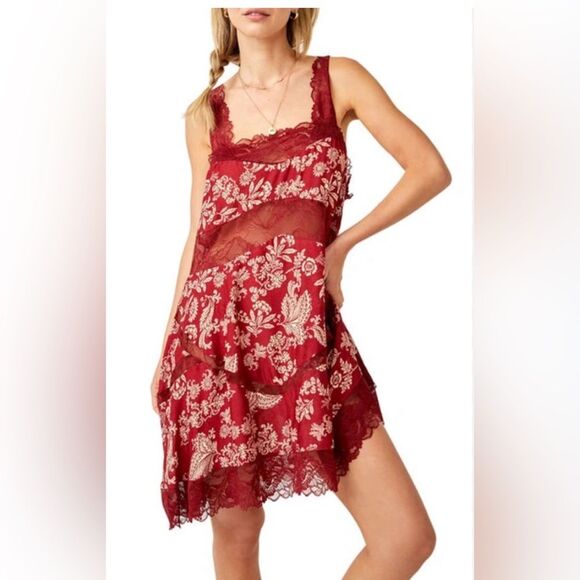 NWT Free People Intimately All Nighter Lacy trapeze nightgown. Sz M - Picture 1 of 15
